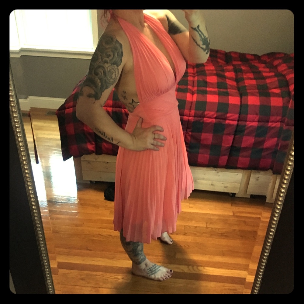 Peach Marilyn inspired dress